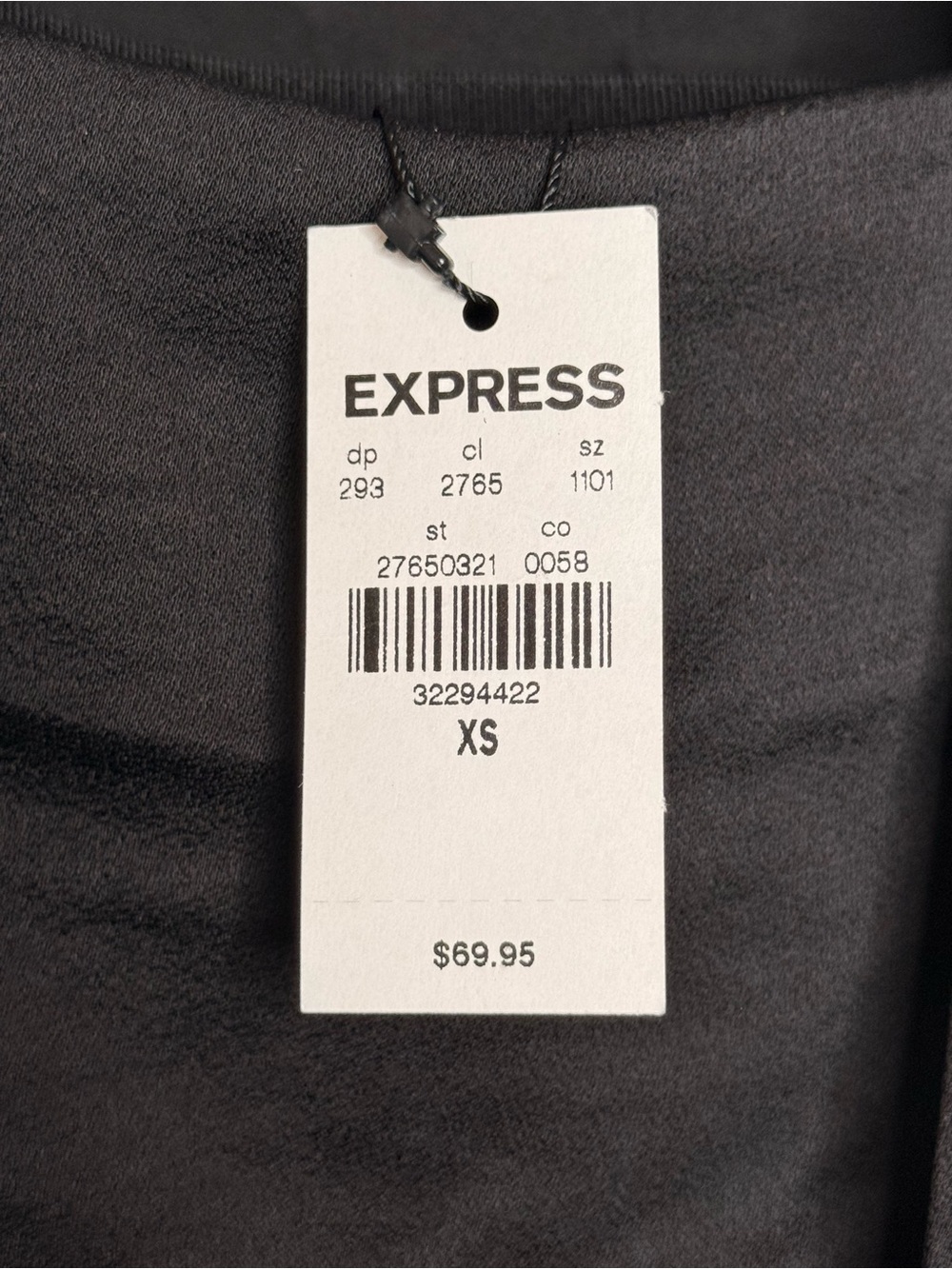 Express Black Satin Single-Button Women's Blazer - Picture 5 of 5